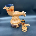 Vtg Decanter Shot Glass Pottery Womans Leg High Heel Shoe Mid Century Bar 1940S. Fixed Price $111.75.