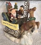 Christmas Cheese Spreaders Set #5 "spread The Season's Joy" Santa's Sleigh Niob. Fixed Price $17.24.