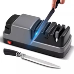 Htovila Knife Sharpener: In 1 Electric Tool, Diamond Abrasives, RZ-D004 Gray. Fixed Price $43.80.