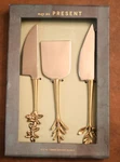 Anthropologie May We Present Cheese Knife Set (3) Stainless Steel Blades Knives. Fixed Price $10.00.