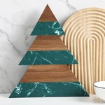 Reallnaive Green Christmas Tree Marble Cheese Board Charcuterie Cutting Tray. Fixed Price $55.49.