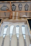 4 Bombay Cheese Markers And Knife Spreaders Charcuterie. Polished Aluminum. Ne. Fixed Price $30.00.