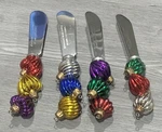 Christmas Ornament Cheese Spreaders Set Of 4 Stainless Steel Boston Warehouse. Fixed Price $23.95.