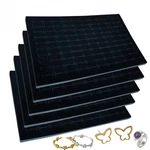 5PACK Black Velvet Organizer Foams Earring Storage Box 100 Slot Ins.... Fixed Price $25.61.