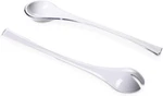 Omada White Trendy Salad Servers, Cutlery, Modern Crockery M2300BI. Fixed Price $25.95.