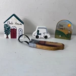 Hand Painted Golf Decor Wooden Cart Clubhouse Tee Time Bag. Fixed Price $7.37.