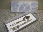 Lisa Jenks For Lunt Mambo 2 Pc Stainless Steel Ldinner Serving Set Retired. Fixed Price $39.99.