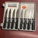 Slitzer 8PC Professional German-style Jumbo Steak Knives Set In Case. Fixed Price $16.95.