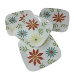 Corelle Vitrelle Happy Days Square Luncheon Plates 9 Set Of 4 Floral Pattern. Fixed Price $24.00.