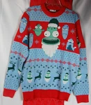New Tag Hulu Solar Opposites Christmas Holiday Ugly Sweater Size Large Ltd Ed. Fixed Price $40.00.