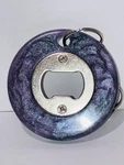 Handcrafted Epoxy Resin Bottle Opener Keychain. Purple Green Color. New. Fixed Price $8.00.