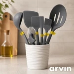 Cooking Concepts 6PC Heat Resistant Utensil Set Gray/black Turner Ladle Spoon. Fixed Price $12.25.