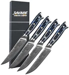 Steak Knives Set Of (4) 5" VG10 Damascus Steel Kitchen Knife Resin Handle. Fixed Price $89.99.