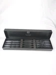 Set Of 8 Towle Silversmiths Stainless Steak Knives With Box Vintage 4" Blade. Fixed Price $29.99.