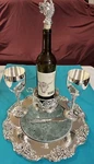 Godinger Silver Art 7 Piece Plated Wine And Cheese Set Coaster+stopper. Fixed Price $53.00.