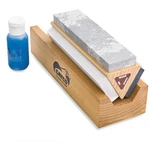 Arkansas Tri-hone Sharpening Stone System 3 Grit Knife Kit With .... Fixed Price $51.47.