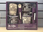 Gibson Bareggio 8 Piece 13 Ounce Coffee Mug With Spoon Set, Service For 4. Fixed Price $20.00.