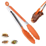 9 Inch Salad Tongs Silicone 304 Stainless Steel Core Easygrip Orange. Fixed Price $26.43.