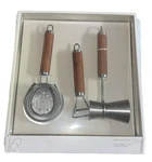 Project 62 Barware Tool Set Stainless Steel And Wood Jigger Strainer. Fixed Price $15.00.
