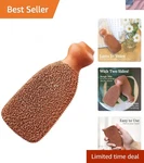 Ergonomic Terra-cotta Pumice Stone Smooth And Scrub Your Feet Effortlessly. Fixed Price $22.99.