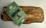 Arte Legno Olive Wood Serving Board Set Irregular Shape With Knife. Fixed Price $19.00.
