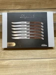 Trudeau Laguiole Steak Knife Set 6PC Premium Wooden Handles Brown & Gray. Fixed Price $52.25.