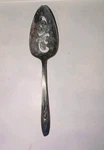 Vtg International Silver Pierced Tulip Server 1956. Rs. Fixed Price $6.00.