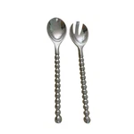 Biltmore Silver Beaded Salad Server Set 2-PC Spoon & Fork Classic Elegant. Fixed Price $25.84.