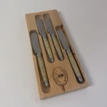 Set Of 4 Laguiole French Butter Cheese Pate Knives Spreaders In Wood Box New. Fixed Price $39.00.