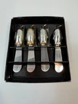 Boston Warehouse Penguin Spreaders Set 4 Stainless Steel Cheese Knives. Fixed Price $8.99.