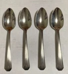 4 Oval Teaspoons 6"- Allegheny Metal Royal Stainless Streamline Nice & Bright. Fixed Price $13.47.