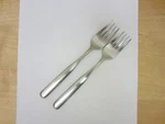 2 Wmf Cromargan Salzburg Stainless Flatware 7" Salad Forks Korea. Fixed Price $70.00.