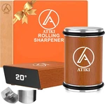 Rolling Knife Sharpener With Finger Guard, Diamond & Ceramic Discs, 15 /20 Magn. Fixed Price $42.99.