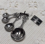 Ganz Fleur De Lis Silver Metal 4-PIECE Measuring Spoon Set. Fixed Price $20.00.
