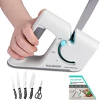 Haushof 4-IN-1 Kitchen Knife Sharpener Premium 4-STAGE Gadgets. Fixed Price $27.99.