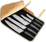 5 Pcs Kitchen Knife Set Stonewashed Steel Sharp Japanese Chef Knives W/ Sheaths. Fixed Price $25.99.