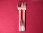 Set Of 2 Salad Forks Ralph Lauren Academy Stainless Steel Flatware 7 1/8". Fixed Price $83.94.