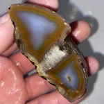 Very Unique Double Celled Agate Rough Stone 4 Oz. Fixed Price $16.00.