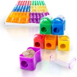 72 Pack Assorted Color Plastic Manual Pencil Sharpeners With Caps Bulk Classro. Fixed Price $20.93.