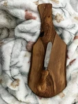 Handmade Italy Wooden Cheese Board With Stainless Steel Knife New!. Fixed Price $22.00.