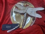 Mariposa Dragonly 12" Serving Tray/platter (+ Grasshopper Spreader) Excellent. Fixed Price $65.00.
