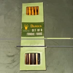 Vtg Danica Lot Of 6 Stainless Steel Fondue Forks With Color Tips.. Fixed Price $9.95.