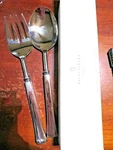 Brand New Pottery Barn Belle Silverplated Servers 2 Pc Serving Utensil Set. Fixed Price $29.99.