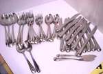 Oneida Sand Dune Stainless Steel Flatware Set 50PC Replacements Extras Glossy. Fixed Price $89.95.