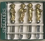 Vintage Boston Warehouse Spreader Knives Golden Cherubs Butter Cheese New. Fixed Price $18.87.