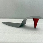 High Heel Cake Server W/ Detachable Magnetic Red Wild Design Fashion Unique. Fixed Price $14.65.
