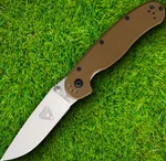 Ontario Folding Linerlock Knife 3" D2 Tool Steel Blade Coyote Brown Nylon Handle. Fixed Price $51.69.