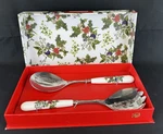 Portmeirion Holly And The Ivy Salad Server Set-fork Spoon Christmas Open Box. Fixed Price $12.00.