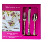 Royal Albert Old Country Roses 65 Pc 18/10 Stainless Flatware Set. Fixed Price $170.90.