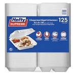 Hefty Supreme Foam Hinged Lid Container, 3-COMPARTMENT 125 Ct. Free Shipping. Fixed Price $28.00.